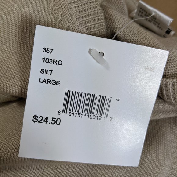 🖤 3/$15 🖤 Men's Modern Images Lightweight Silt V-neck Sweater NWT Silt/Cream - Picture 12 of 16